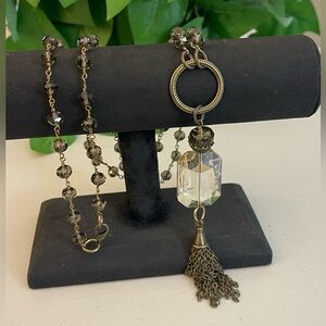 Beaded Eyeglass/ID Holder Necklace 21.5”